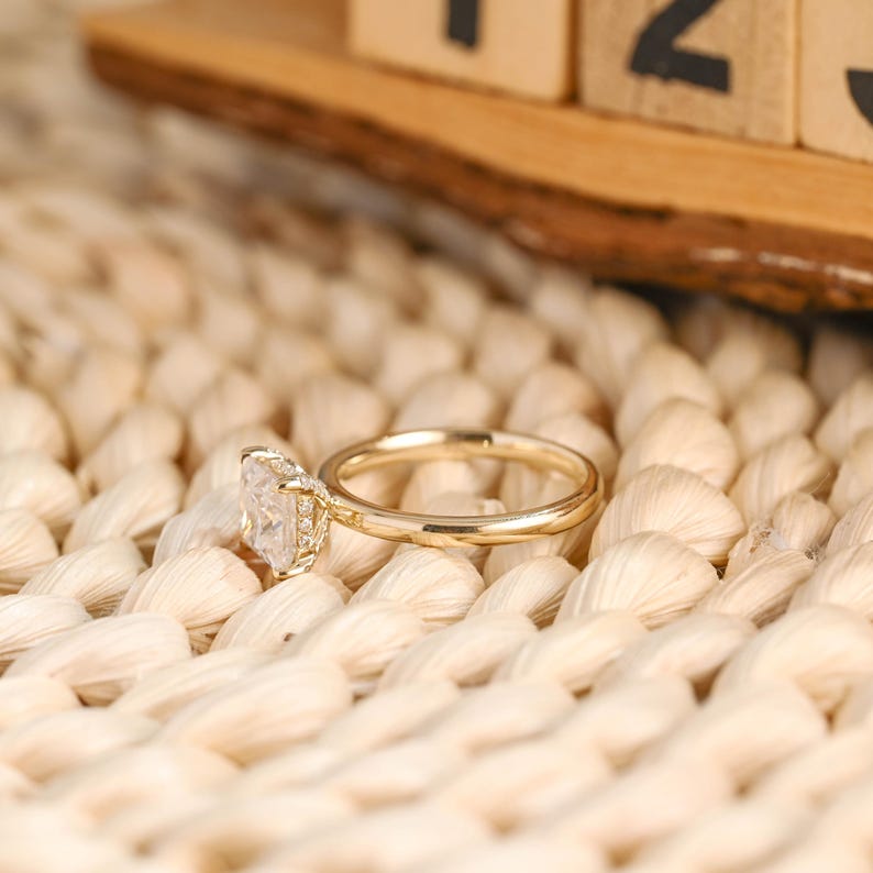 Marquise Cut Cluster Styled Lab Grown Diamond Engagement Ring