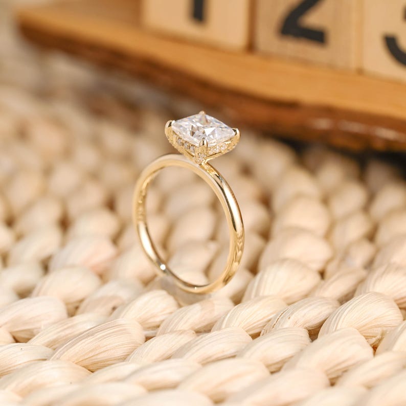 Marquise Cut Cluster Styled Lab Grown Diamond Engagement Ring
