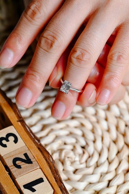 Marquise Cut Cluster Styled Lab Grown Diamond Engagement Ring