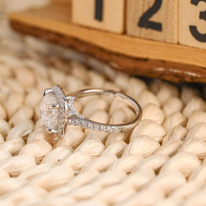 Marquise Cut Cluster Styled Lab Grown Diamond Engagement Ring