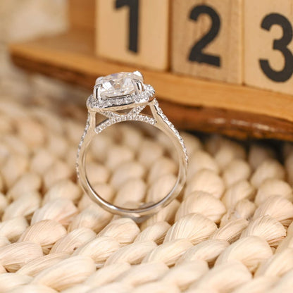 Marquise Cut Cluster Styled Lab Grown Diamond Engagement Ring
