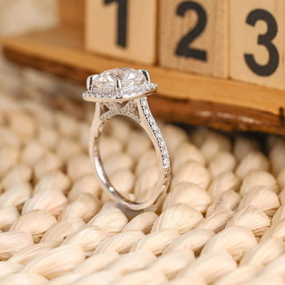 Marquise Cut Cluster Styled Lab Grown Diamond Engagement Ring