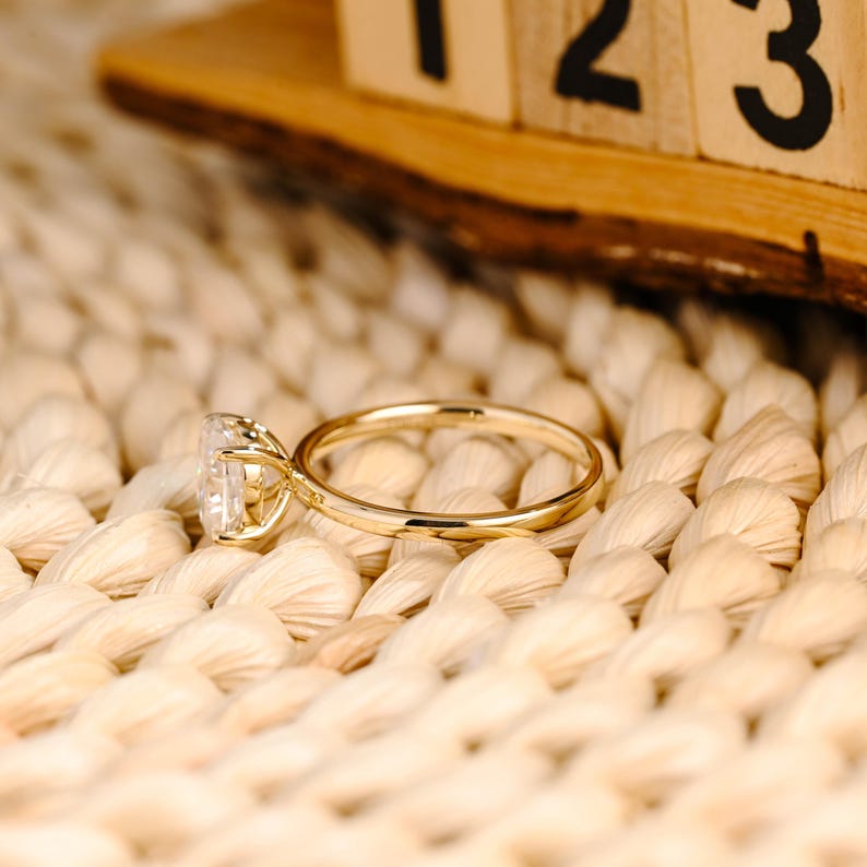 Marquise Cut Cluster Styled Lab Grown Diamond Engagement Ring