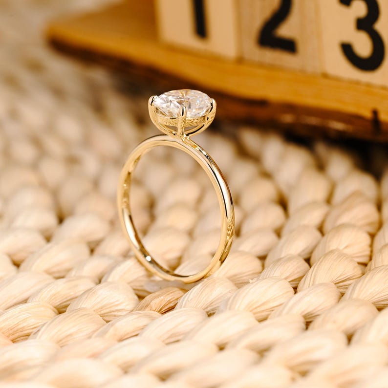 Marquise Cut Cluster Styled Lab Grown Diamond Engagement Ring