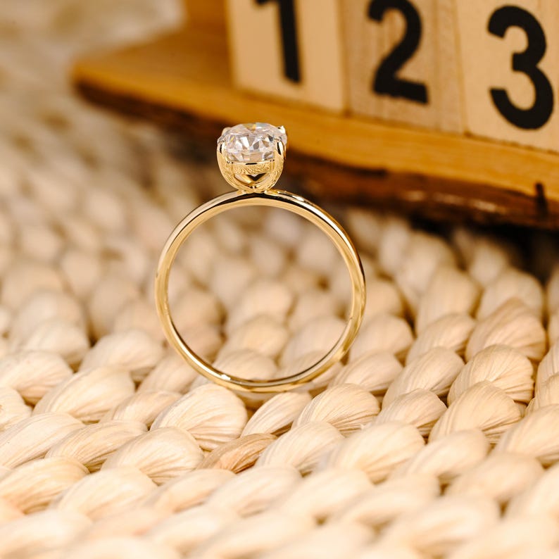 Marquise Cut Cluster Styled Lab Grown Diamond Engagement Ring