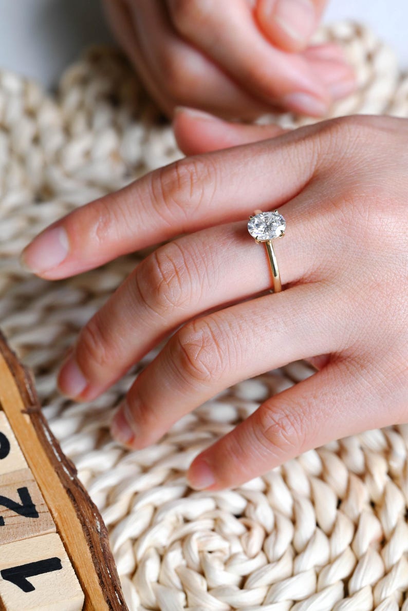 Marquise Cut Cluster Styled Lab Grown Diamond Engagement Ring