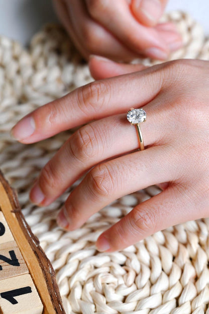 Marquise Cut Cluster Styled Lab Grown Diamond Engagement Ring
