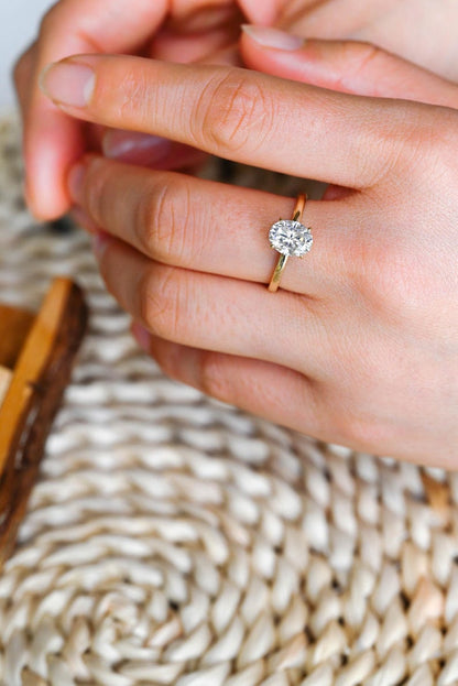 Marquise Cut Cluster Styled Lab Grown Diamond Engagement Ring