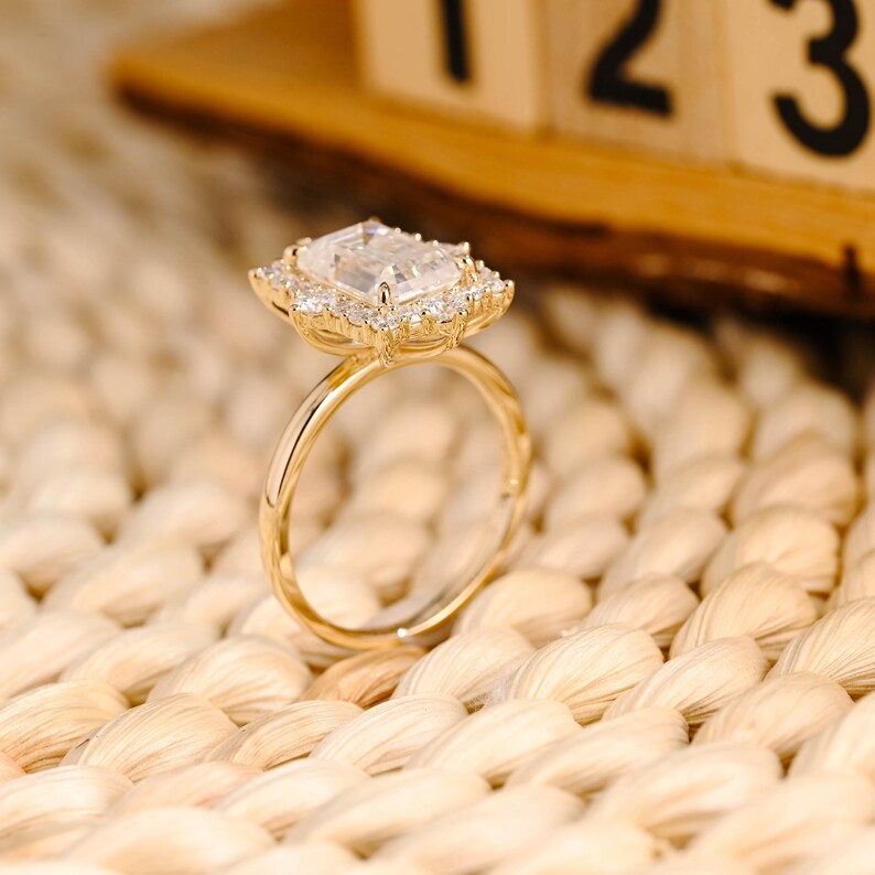 Marquise Cut Cluster Styled Lab Grown Diamond Engagement Ring