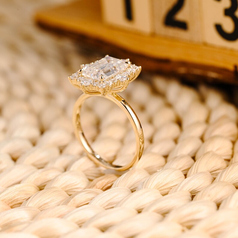 Marquise Cut Cluster Styled Lab Grown Diamond Engagement Ring