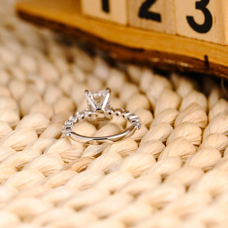 Marquise Cut Cluster Styled Lab Grown Diamond Engagement Ring