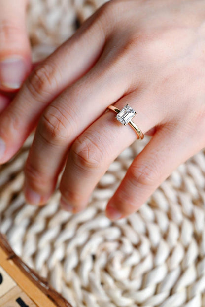 Marquise Cut Cluster Styled Lab Grown Diamond Engagement Ring