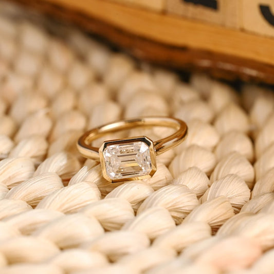 Marquise Cut Cluster Styled Lab Grown Diamond Engagement Ring