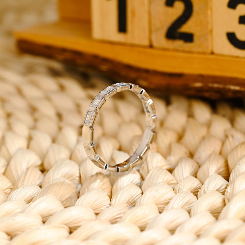 Marquise Cut Cluster Styled Lab Grown Wedding Band
