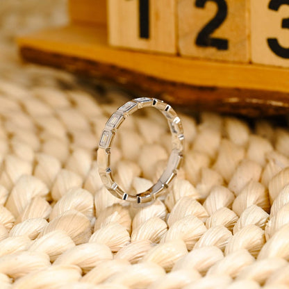 Marquise Cut Cluster Styled Lab Grown Wedding Band