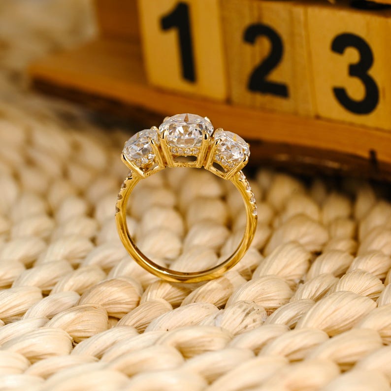 Marquise Cut Cluster Styled Lab Grown Diamond Engagement Ring