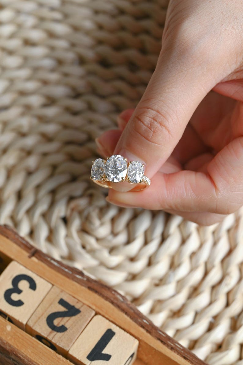 Marquise Cut Cluster Styled Lab Grown Diamond Engagement Ring