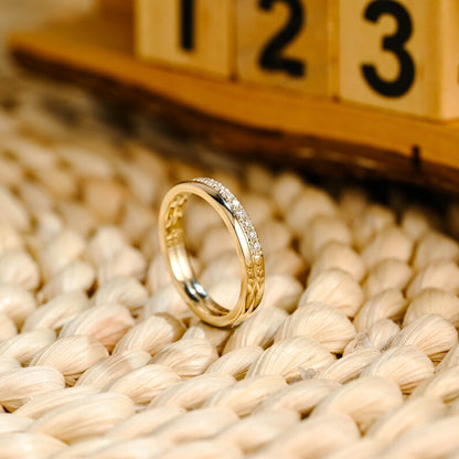 Marquise Cut Cluster Styled Lab Grown Wedding Band