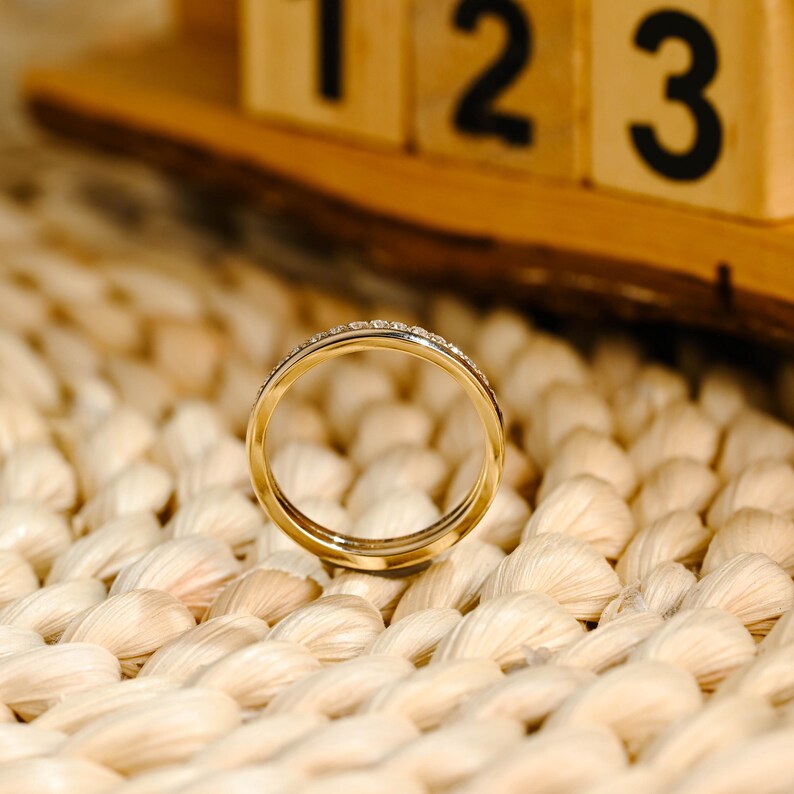 Marquise Cut Cluster Styled Lab Grown Wedding Band