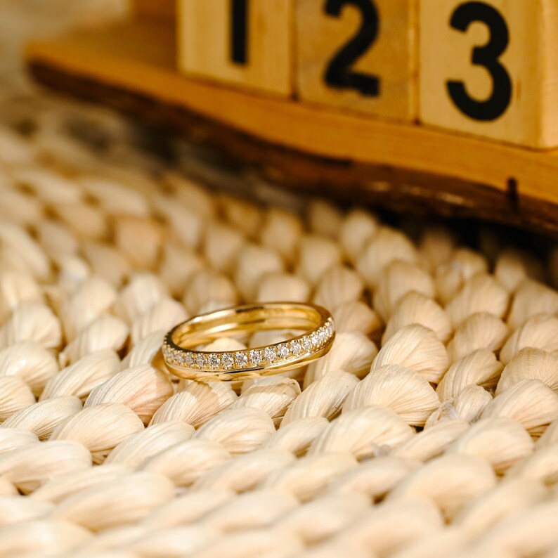Marquise Cut Cluster Styled Lab Grown Wedding Band