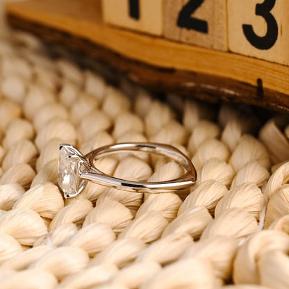 Marquise Cut Cluster Styled Lab Grown Diamond Engagement Ring