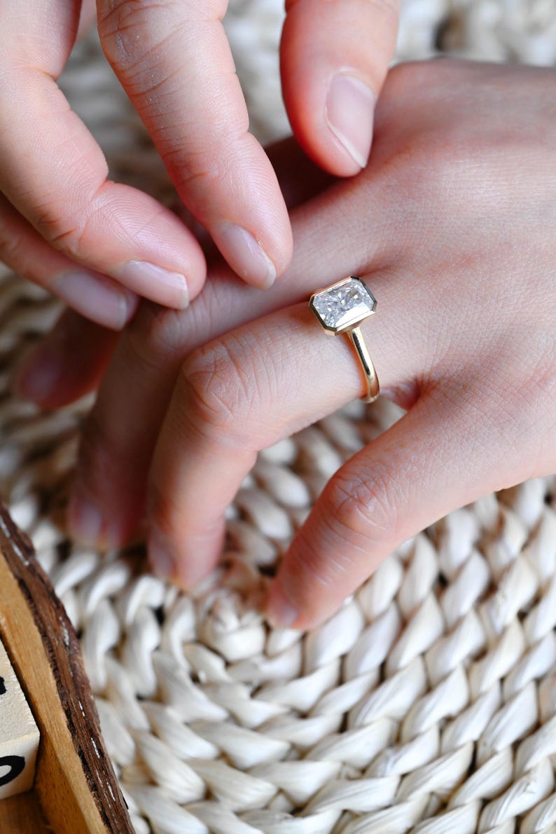 Marquise Cut Cluster Styled Lab Grown Diamond Engagement Ring