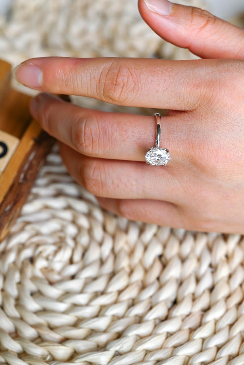 Marquise Cut Cluster Styled Lab Grown Diamond Engagement Ring