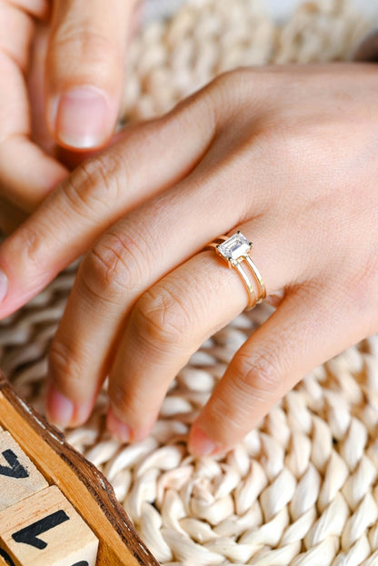 Marquise Cut Cluster Styled Lab Grown Diamond Engagement Ring