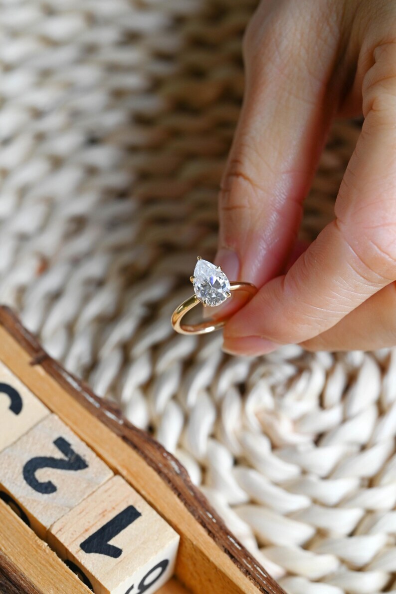 Marquise Cut Cluster Styled Lab Grown Diamond Engagement Ring