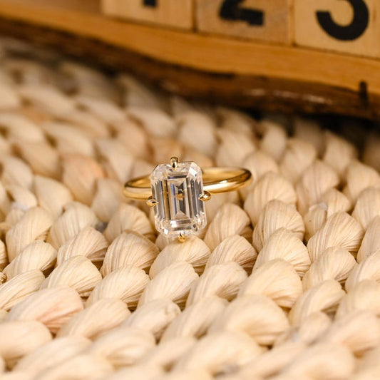 Marquise Cut Cluster Styled Lab Grown Diamond Engagement Ring