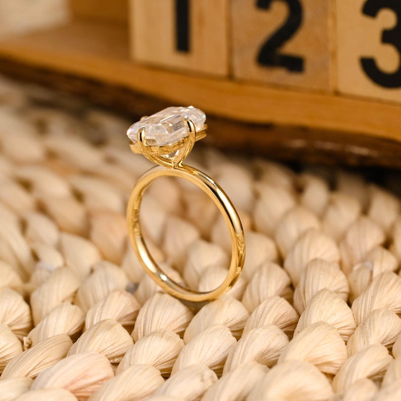 Marquise Cut Cluster Styled Lab Grown Diamond Engagement Ring