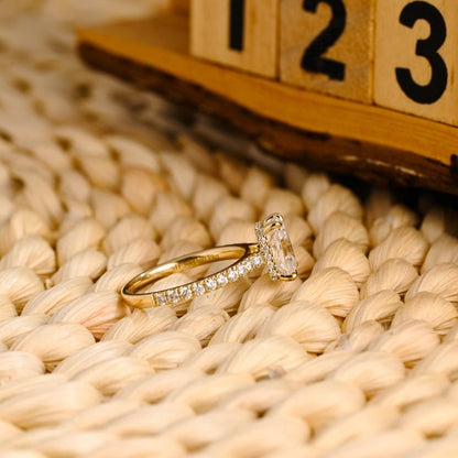 Marquise Cut Cluster Styled Lab Grown Diamond Engagement Ring