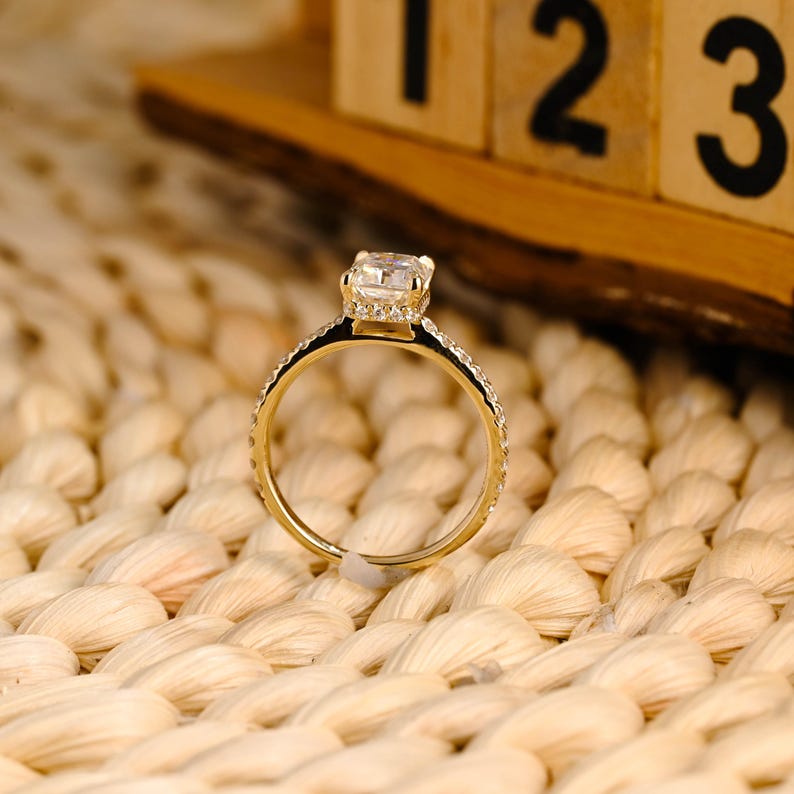 Marquise Cut Cluster Styled Lab Grown Diamond Engagement Ring