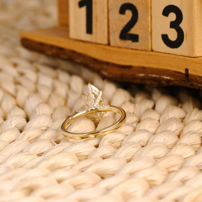 Marquise Cut Cluster Styled Lab Grown Diamond Engagement Ring