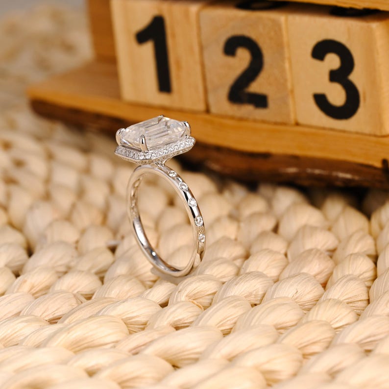 Marquise Cut Cluster Styled Lab Grown Diamond Engagement Ring