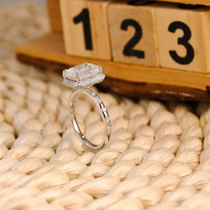 Marquise Cut Cluster Styled Lab Grown Diamond Engagement Ring