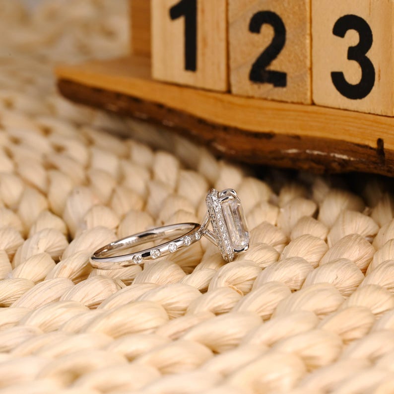 Marquise Cut Cluster Styled Lab Grown Diamond Engagement Ring