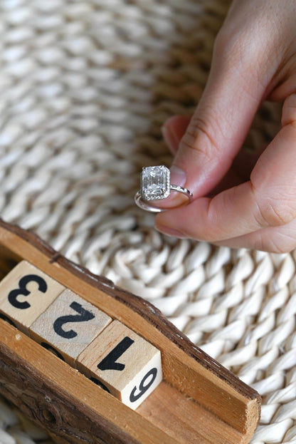 Marquise Cut Cluster Styled Lab Grown Diamond Engagement Ring