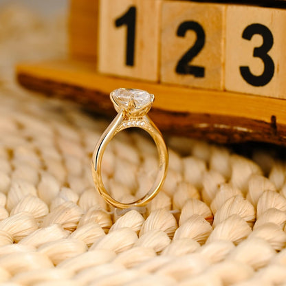 Marquise Cut Cluster Styled Lab Grown Diamond Engagement Ring