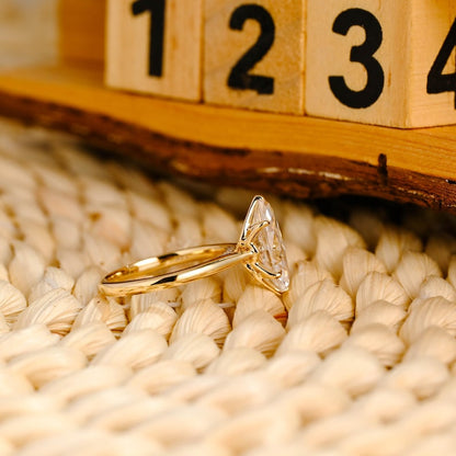 Marquise Cut Cluster Styled Lab Grown Diamond Engagement Ring
