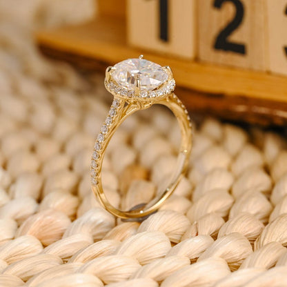 Marquise Cut Cluster Styled Lab Grown Diamond Engagement Ring