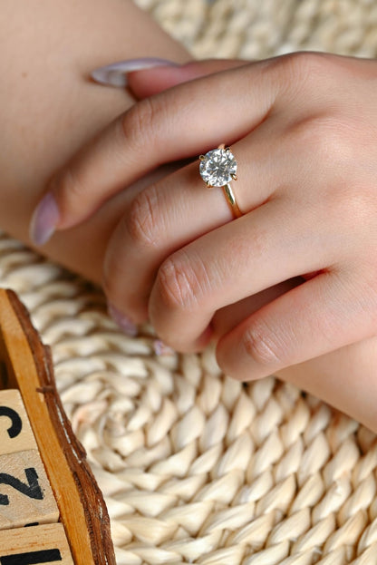 Marquise Cut Cluster Styled Lab Grown Diamond Engagement Ring