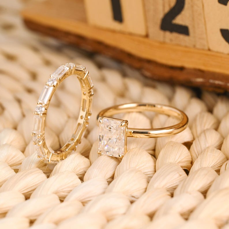 Marquise Cut Cluster Styled Lab Grown Diamond Bridal Ring Set