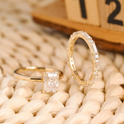 Marquise Cut Cluster Styled Lab Grown Diamond Bridal Ring Set