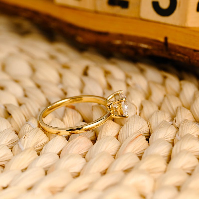 Marquise Cut Cluster Styled Lab Grown Diamond Engagement Ring