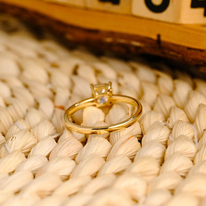 Marquise Cut Cluster Styled Lab Grown Diamond Engagement Ring