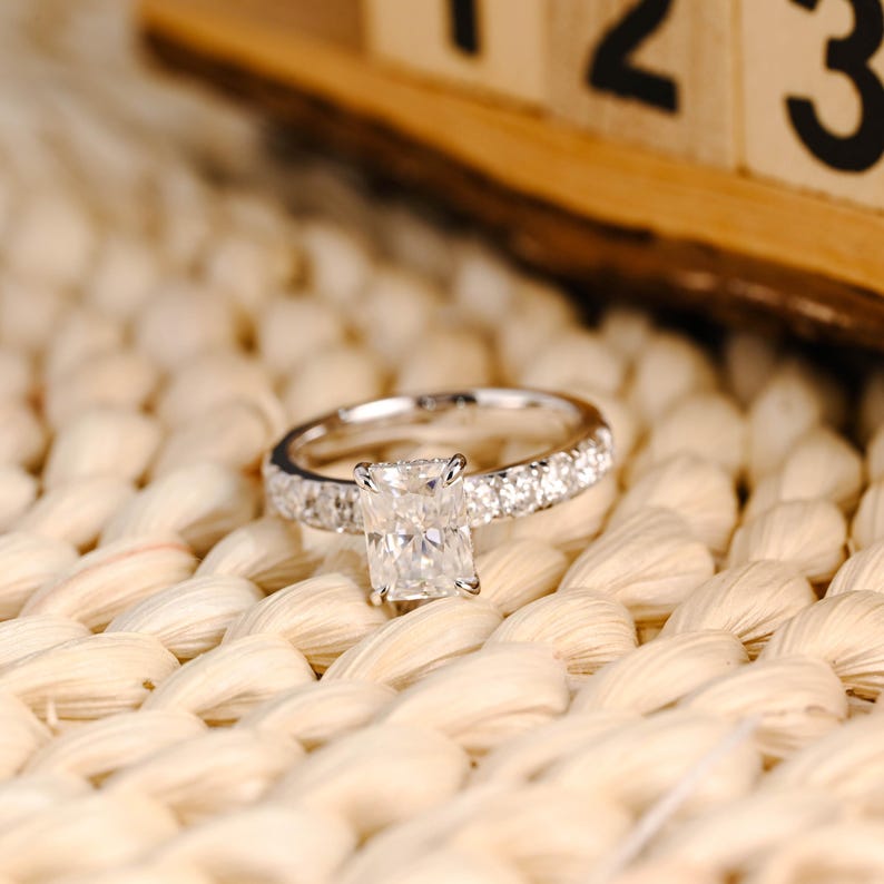Marquise Cut Cluster Styled Lab Grown Diamond Engagement Ring