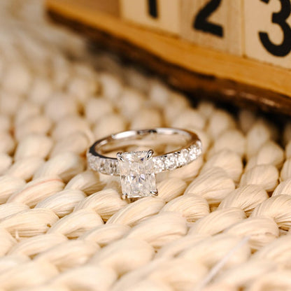 Marquise Cut Cluster Styled Lab Grown Diamond Engagement Ring