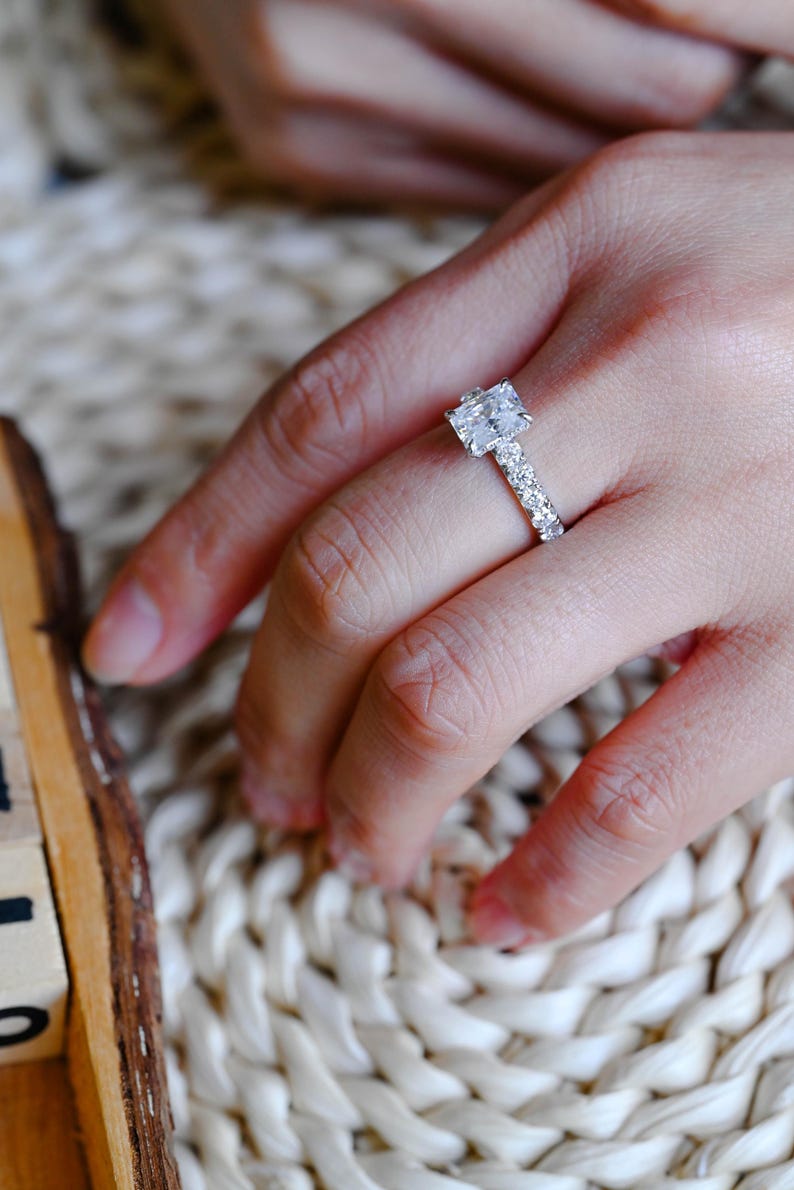 Marquise Cut Cluster Styled Lab Grown Diamond Engagement Ring