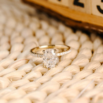 Marquise Cut Cluster Styled Lab Grown Diamond Engagement Ring